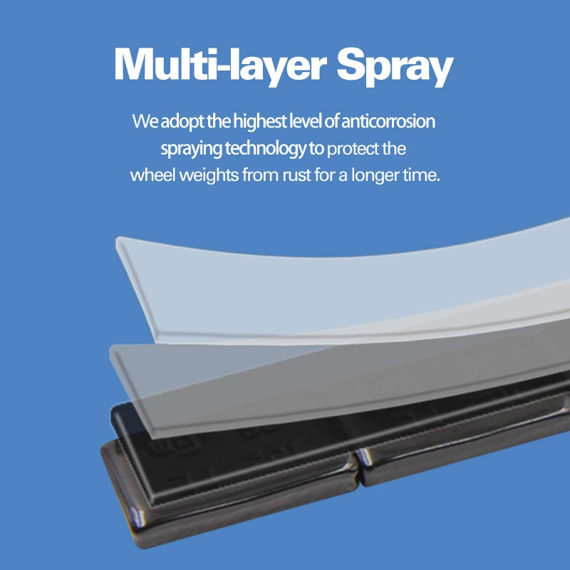 CKAuto 1oz, Black, Adhesive Stick on Wheel Weights,EasyPeel Tape, 72 oz/Box, US Quality (72pcs) - Image 1